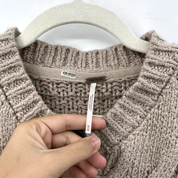 Free People Bonfire Cable Knit Cardigan Sweater - Picture 4 of 7